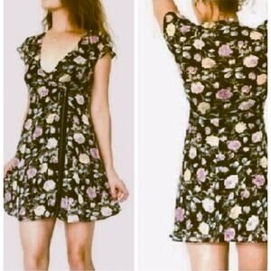 Reformed Dress Women Large Sheer Floral Cottagecore Prairiecore Farmcore Country